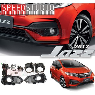 Speed studio ไฟตัดหมอก ไฟสปอร์ทไลท์ Honda Jazz 2017-2020 GK S,V ขอบดำเงา