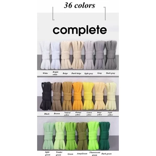 เชือกผูกรองเท้าแบบเรียบ 8มม. x 120ซม. 36 สีให้เลือก