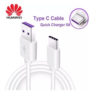 สาย Huawei Super Charge Type C (หัวใหญ่) รองรับ 5A มือถือปัจจุบัน สายยาว 1 เมตร mate20 P30pro ของแท้ v10v20