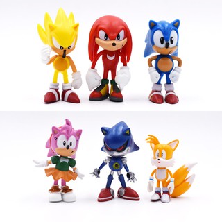 &lt;Available&gt; โมเดลฟิกเกอร์ PVC รูปการ์ตูนอนิเมะโซนิค Sonic Shadow Tails ขนาด 5-7 ซม. ของเล่นสําหรับเด็ก 6 ชิ้น ต่อชุด