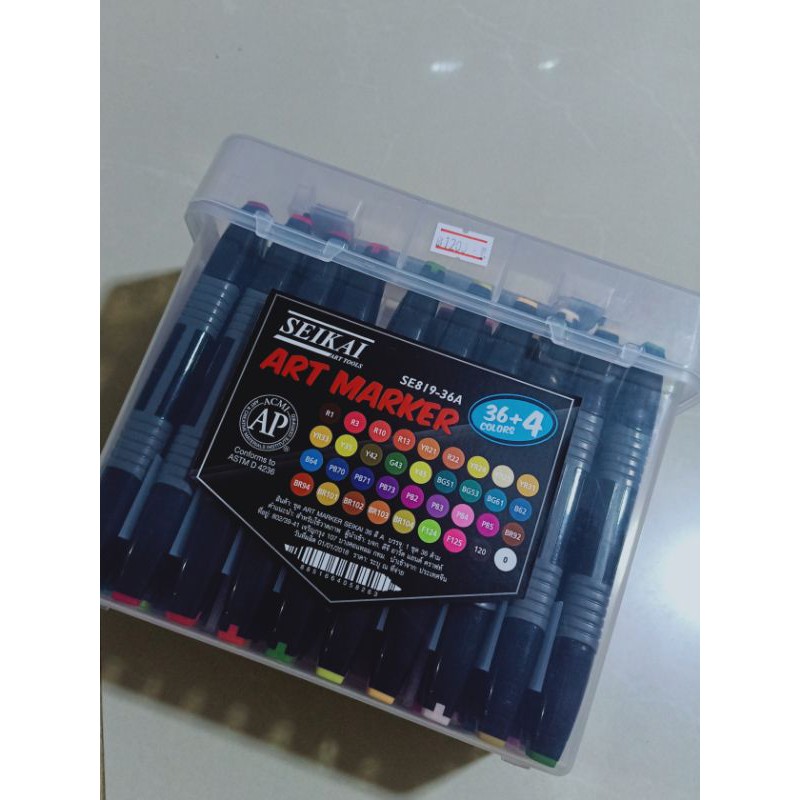 seikai art marker เซ็ตปากกามาร์คเกอร์ 36 สี แถม!! 4 สี (เหลือแค่เซ็ตเดียวเท่านั้น!!!)