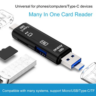 5-in-1 Type-C Micro Tf Otg Usb 2.0 อะแดปเตอร์อ่านการ์ด Sd