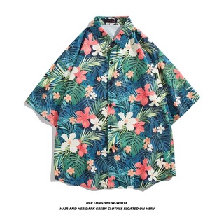 เสื้อฮาวาย สินค้ามาใหม่ hawaii สำหรับผู้ชาย ผ้านิ่มขึ้น สไตล์เกาหลีมาแรง ฮาวายสไตล์เกาหลี เสื้อเชิ้ตแนวเกาหลี พร้อมส่ง รุ่น 2134