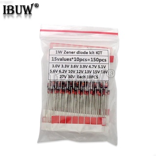 ชุดไดโอดซีเนอร์ 1W DO-41 15values*10PCS 3V-30V diy 150 ชิ้น