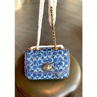 COACH PILLOW MADISON SHOULDER BAG IN SIGNATURE DENIM WITH QUILTING