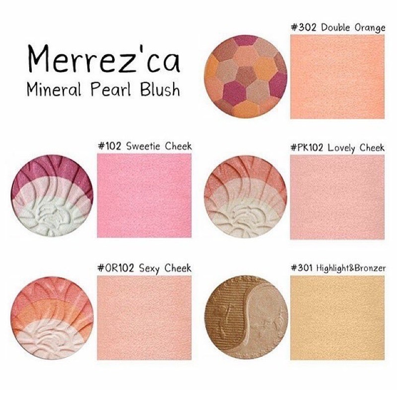 Merrezca Mineral Pearls Blush บลัชออน เนื้อ ชิมเมอร์