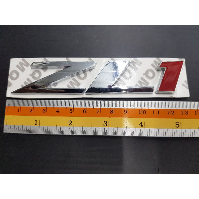 Logo Zl1 เงิน แดง ขนาด 13.5 cm