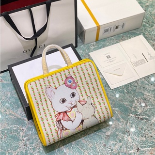 พรี​ Gucci กุชชี่  kid tote 605614 กระเป๋าหิ้วกระเป๋าแฟชั่นหนังแท้แบรนด์เนน