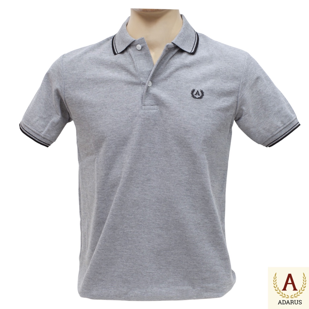 เสื้อโปโลผู้ชาย Adarus ปกขลิบ ผ้าใส่สบาย ไม่ร้อน มีไซส์ใหญ่ 2XL อก46 ...