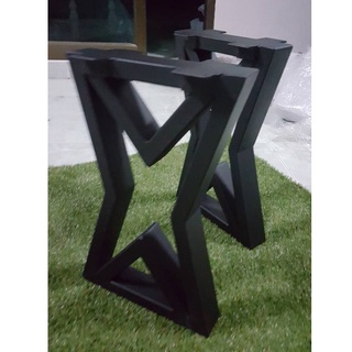 MPT-Steel ขาโต๊ะเหล็กเสร็จรูป  1คู่ Star Modern ก25xส40ซม. สีดำด้าน ขาม้านั่งยาว Coffee Table Legs แข็งแรงทนทาน กันสนิม