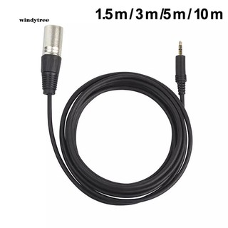 Wdte_อะแดปเตอร์ปลั๊กแจ็คสเตอริโอ 3.5 มม. เป็น 3 Pin XLR ตัวผู้ สําหรับไมโครโฟน