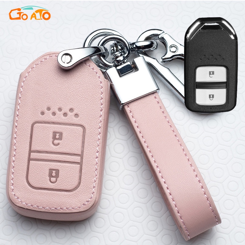 GTIOATO สำหรับ Honda เคสกุญแจรถยนต์ ปลอกกุญแจรถยนต์ หนัง PU กระเป๋าใส่กุญแจรถยนต์ เคสกุญแจรถ ซองใส่ก