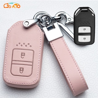 GTIOATO สำหรับ Honda เคสกุญแจรถยนต์ ปลอกกุญแจรถยนต์ หนัง PU กระเป๋าใส่กุญแจรถยนต์ เคสกุญแจรถ ซองใส่กุญแจรถ สำหรับ Honda City HRV Civic Jazz CRV Brio Accord Mobilio Odyssey BRV