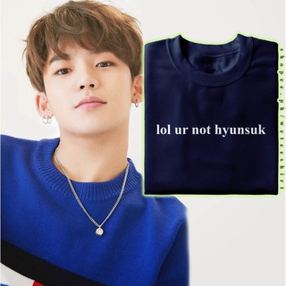 เสื้อยืดผ้าฝ้าย KPOP Treasure lol ur not hyunsuk เสื้อยืด / lol ur not hyunsuk เสื้อ / ชุด Treasure Merch