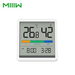 Miiiw Temperature Humandity Clock เครื่องวัดอุณหภูมิ หน้าจอ LCD นาฬิกาดิจิตอล ที่วัดความชื้น ที่วัดอุณหภูมิห้อง รับประกัน 1 ปี