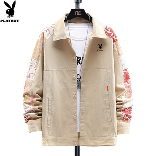 PLAYBOY Jacket on both sides Mens autumn winter casual coat