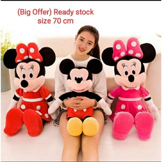 ❁✐Limited Offersize 70 cm/60 cm Mickey mouse Red girl Anak patung / Mickey mouse toys