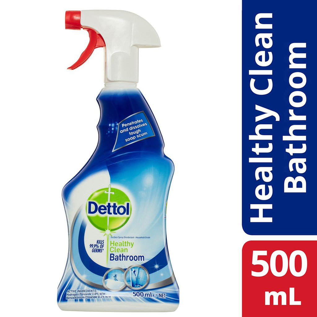 Dettol Healthy Clean Bathroom Spray 500ml เดทตอล สเปรย์ทำความสะอาดห้องน้ำ ฆ่าเชื้อโรค 99.9% 500มล.