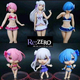 โมเดล Re zero 3 สาวในชุดว่ายน้ำ มีทั้งแบบเต็มตัว และ แบบ SD น่ารักขั้นสุด มีมาน้อย พร้อมส่งทันที