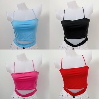 เสื้อสายเดี่ยวรุ่น Cutout Cropped Cami Top