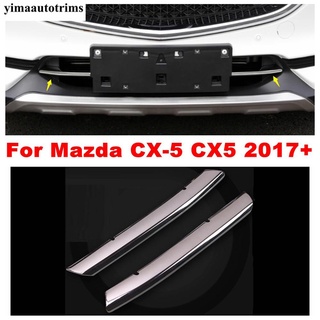 กระจังหน้ารถยนต์สําหรับ Mazda CX-5 CX5 2017-2021 Chrome ABS 2 ชิ้น