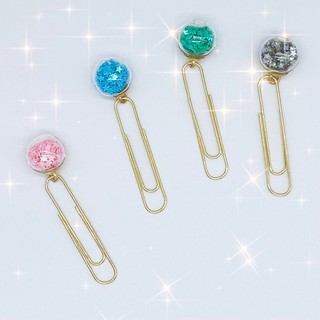 คลิปเลื่อม หนีบกระดาษ น่ารักๆ Cute Sequins Metal Office School paper clip bookmark