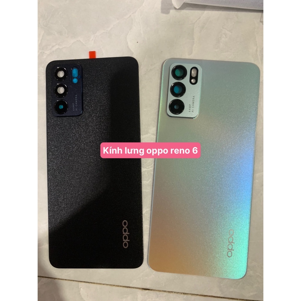 กระจกหลังแท้ใหม่สําหรับโทรศัพท์ oppo reno 6 (มีกระจกกล้อง)-oppo