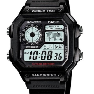 Casio Standard นาฬิกาข้อมือ - รุ่น AE-1200WH-1A Black