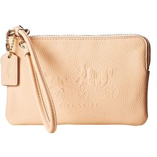 ของแท้ COACH EMBOSSED HORSE AND CARRIAGE SMALL L ZIP WRISTLET IN LEATHER Style No:52500