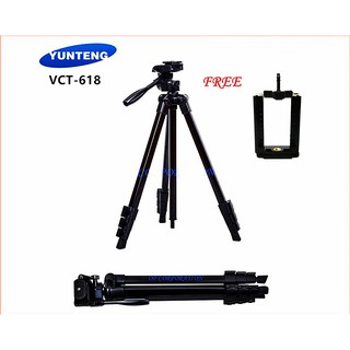 YUNTENG VCT-618/VCT-618N/VCT-800ขาตั้งกล้อง/มือถือ3ขาtripod for DV Photographic equipment Gimbal Head ฟรีตัวตั้งโทรศัพท์