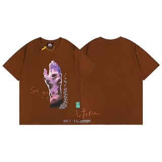 Ready Stock Travis Scott สินค้าใหม่ Cactus Jack Astroworld FEST เพลงแขนสั้น คู่รัก streetwear แฟชั่น เสื้อยืด เสื้อยืดฤด