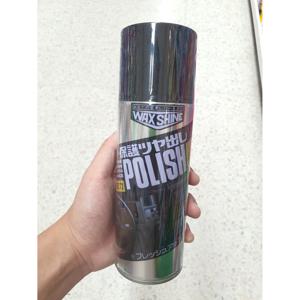[SALE!!] WAX SHINE Polish สเปรย์รถ สเปรย์เคลือบหนัง สเปรย์เคลือบเงา สเปรย์เคลือบยางรถ หนังแท้ หนังเท