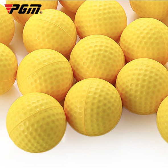 PGM Golf Ball for Practice ลูกกอล์ฟฝึกซ้อมในที่ร่ม Q008 สีเหลือง แบบยาง(20ชิ้น/ชุด)