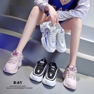 รองเท้าผ้าใบแฟชั่น สไตล์ NIKE Air งานสวย ใส่แล้ว LOVE พื้นยางคุณภาพกันลื่น สูง 2 นิ้ว