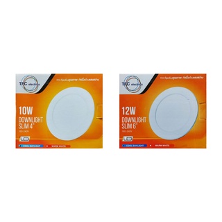 โคมดาวน์ไลท์ LED แบบฝังฝ้า ขนาด หน้ากลม TFC (4 นิ้ว / 6 นิ้ว) แสงขาว / 3แสง