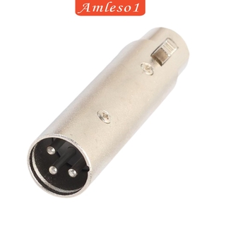 ( Amleso1 ) 3 Pin Xlr Audio Video Male To Female อะแดปเตอร์เชื่อมต่อสายเคเบิ้ล