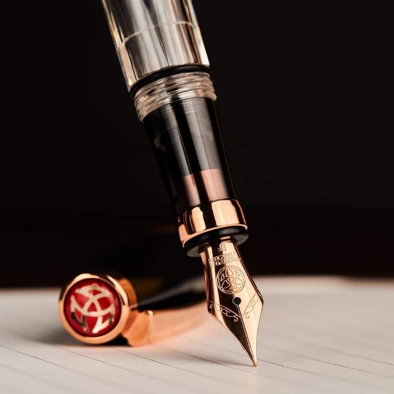 TWSBI Diamond 580 Fountain Pen - Smoke RoseGold II Fine - Pulp Addiction - View #8