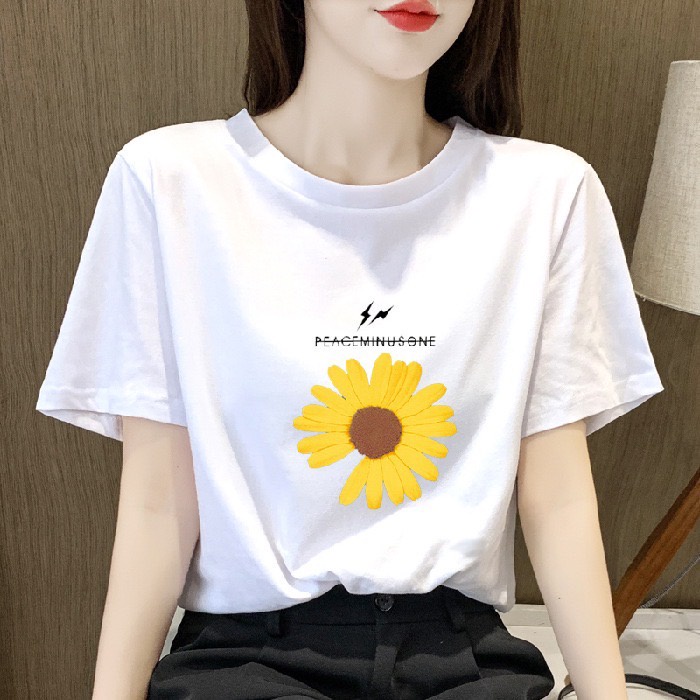 พร้อมส่งเสื้อยืดแขนสั้น คอกลม ผ้าcotton100%คุณภาพดี เนื้อนิ่มใส่สบาย050#JH