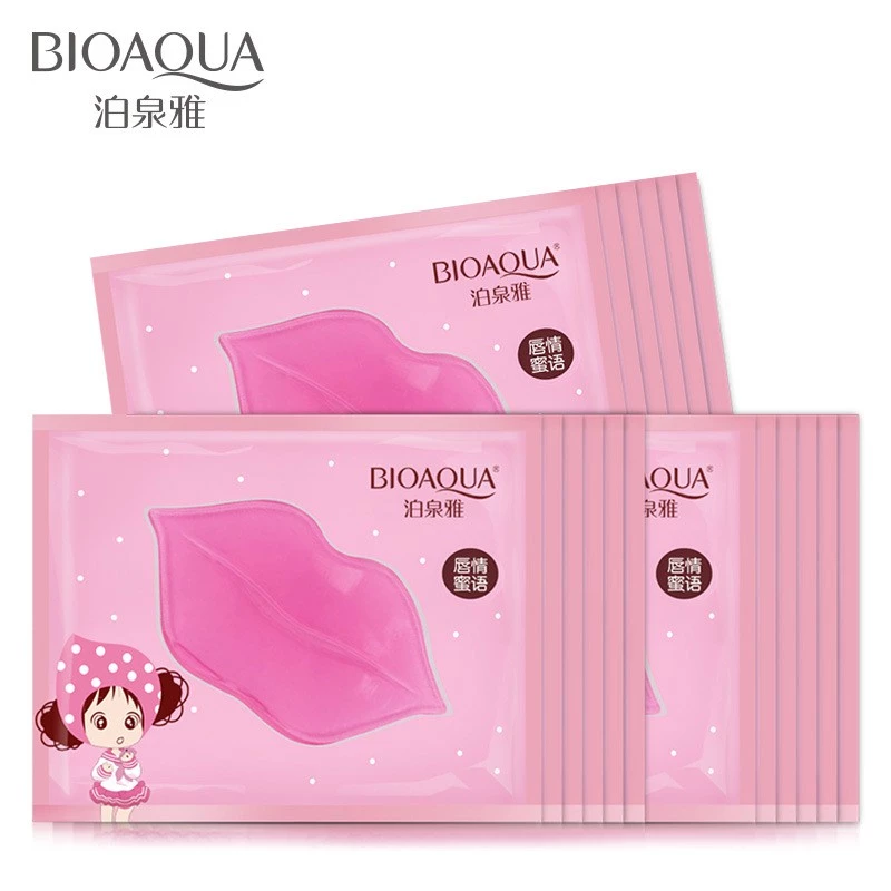 BIOAQUA🔥 มาร์คปาก มาร์คริมฝีปากชมพู คริสตัลคอลลาเจน แผ่นมาร์คปากชมพู ให้รีมฝีปากชุมชื้น อมชมพู บำรุงริมฝีปาก มาร์คปาก thumbnail 4