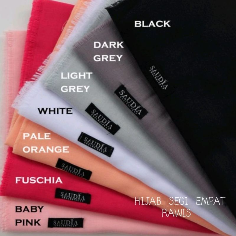 Rawis Saudia Plain Square Hijab ตอนที่ 2 / Rawis Plain Square Hijab / Premium Square