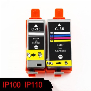 ตลับหมึกเครื่องปริ้นท์ แบบพกพา CANON ip100 ip110 PGI-35BK CLI-36C CANON PIXMA TR150 mini320 260