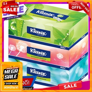 คลีเน็กซ์เนเชอรัลบ็อกซ์กระดาษเช็ดหน้า 140แผ่น แพค 3กล่อง Kleenex Natural Box Facial Tissue 140sheets, Pack 3 Boxes