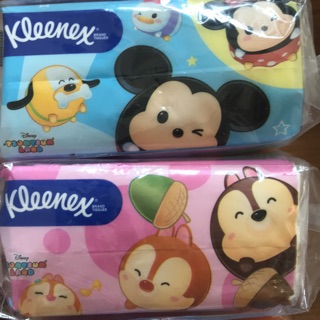 Kleenex คลีเน็กซ์ ทิชชู่ ทำความสะอาด กระดาษเช็ดหน้าดิสนีย์ Tsum Tsum แพค 1 ซอง จำนวน 10 แผ่นคู่ คละลาย