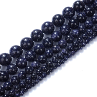 Fashion Charm Blue Sand Bead Round Loose Gemstone Beads