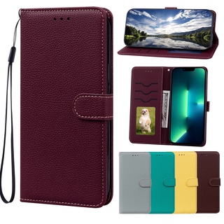 เคสหนัง ฝาพับ พร้อมช่องใส่บัตร สีพื้น สําหรับ OnePlus Nord N200 N100 N20 N10 2T 2 5G 1+ Nord CE 2 Lite