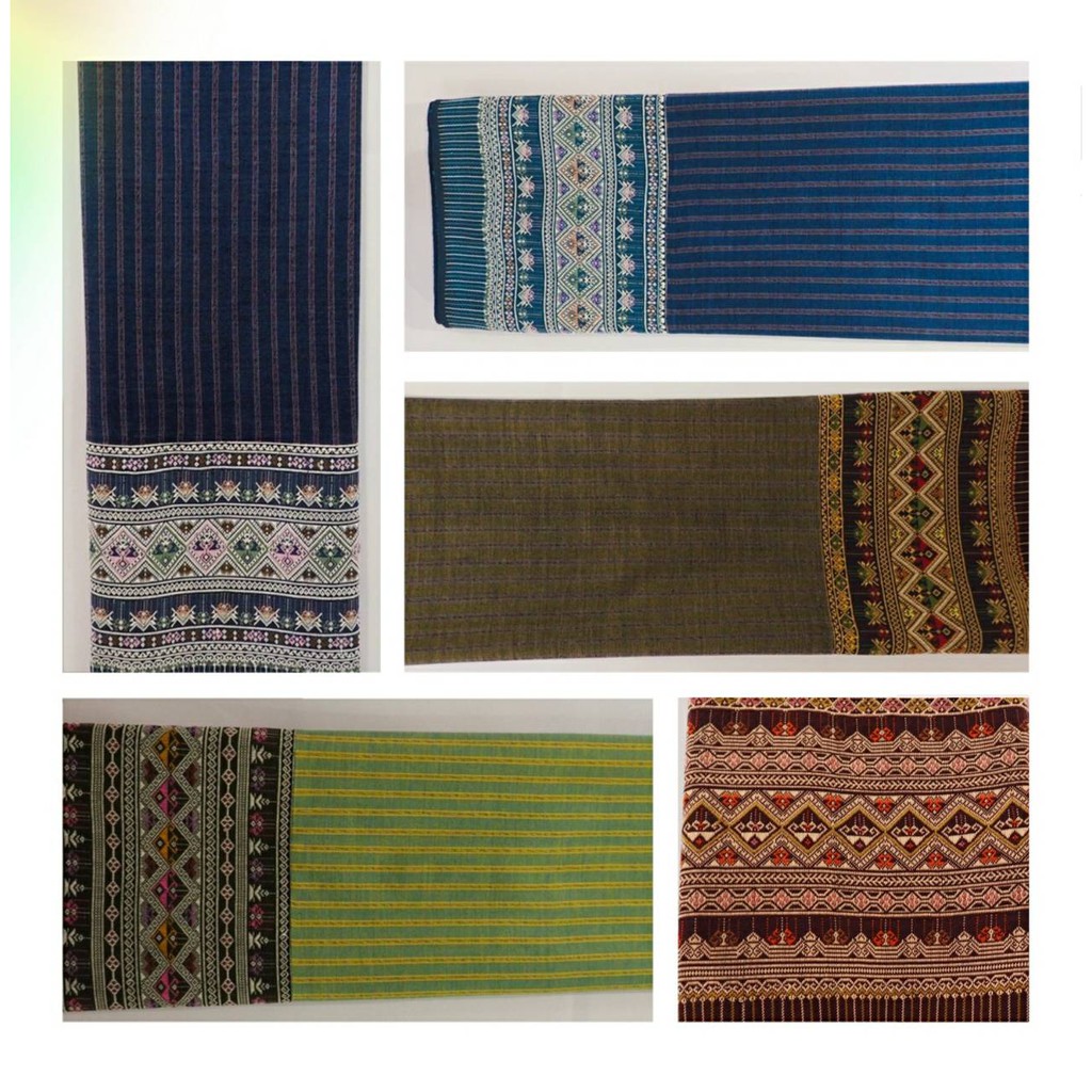 Suntree ซิ่นตีนจก ต่อตัวซิ่นผ้าลายยืน