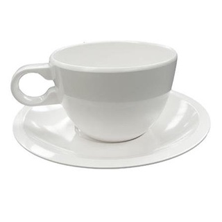 FREE HOME ชุดถ้วยกาแฟ MELAMINE SUPERWARE สีขาว แก้วน้ำดื่ม แก้ว