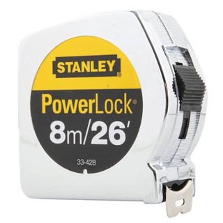 Stanley #33-428 ตลับเมตร 8 เมตร รุ่น PowerLock (Tape Rule)