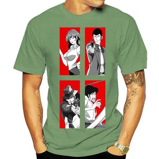 เสื้อยืดผ้าฝ้ายพิมพ์ลายแฟชั่น เสื้อยืด พิมพ์ลาย Lupin Iii Lupin The Third Cartone Anni 80 Mito - 1 - S-M-L-Xl แฟชั่นสตรี