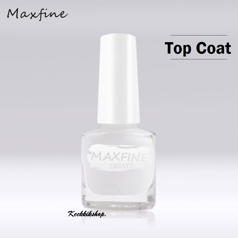เบสโค้ด ท๊อปโค้ด เคลือบใส ลอกออกได้ Maxfine WaterBased  8ML. สีธรรมดาไม่ต้องอบ